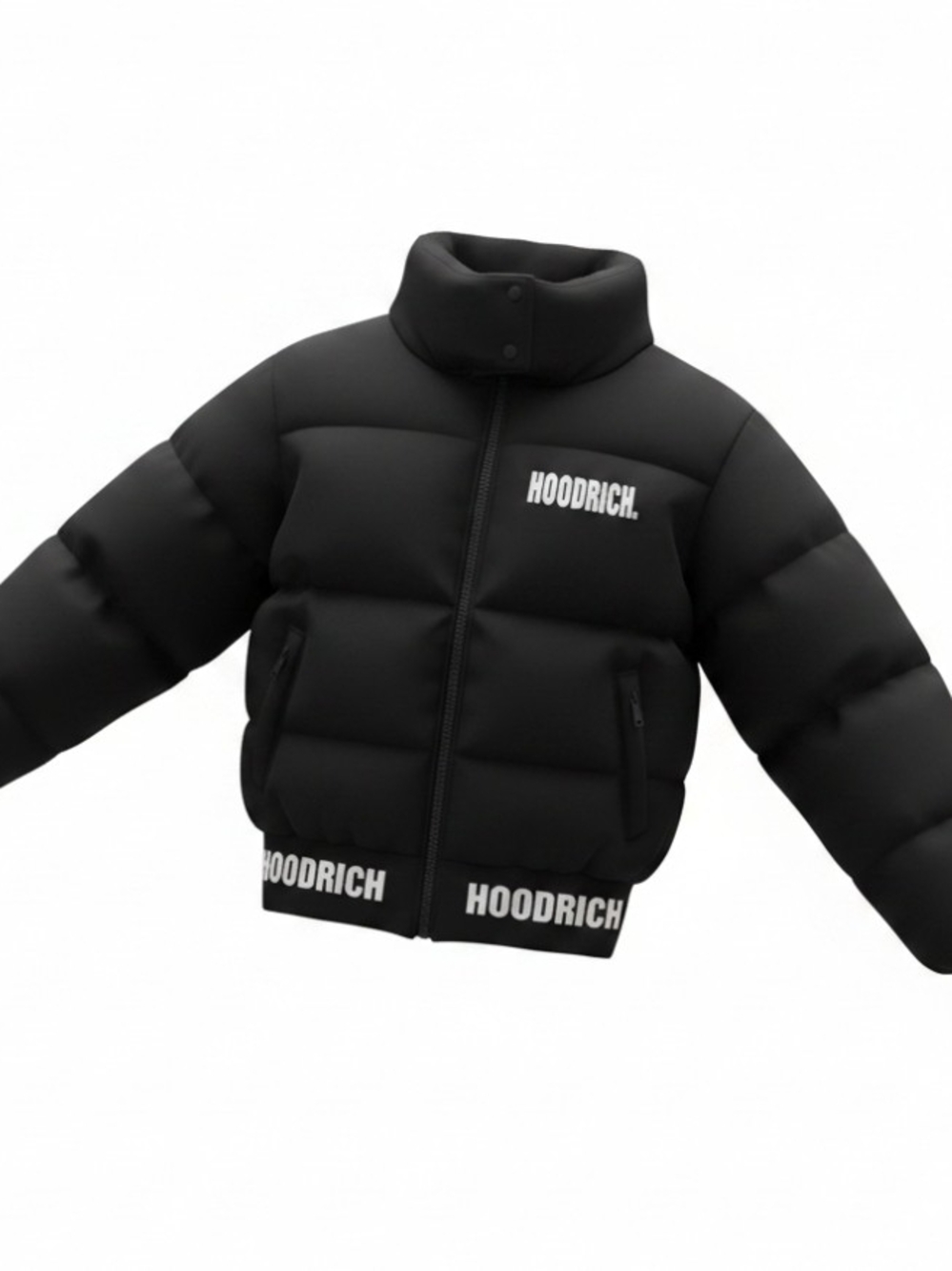 Hoodrich Women's Black Puffer Bomber Jacket